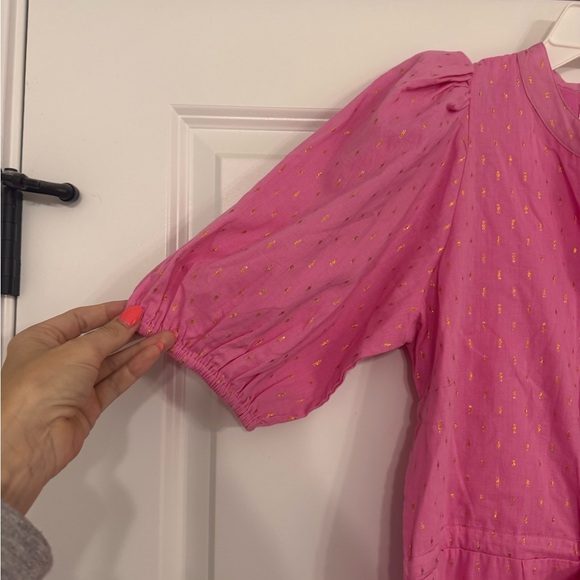 EMERSON FRY LUCY DRESS - PINK GOLD DOT LUREX - Picture 7 of 10